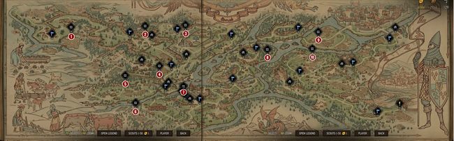 Карта сокровищ Лирии | Гайд Кровная вражда: Ведьмак. Истории