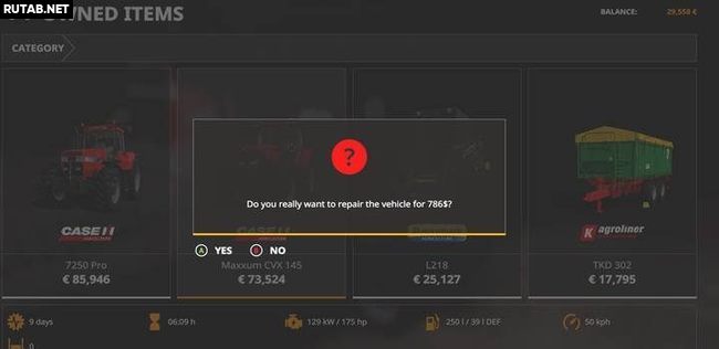 Как отремонтировать технику в Farming Simulator 19?