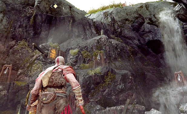 Каменный водопад god of war легендарный сундук как открыть