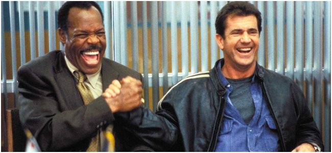 Дэнни Гловер и Мэл Гибсон | Смертельные оружия