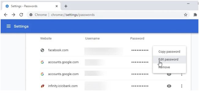 Соответствующий пункт меню / Chrome