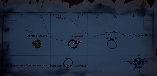 Долина кладов sea of thieves карта