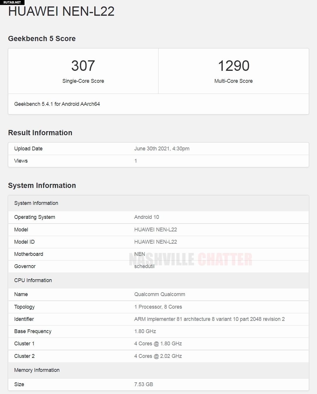 Huawei Nova 8i на Snapdragon 662 замечен в Geekbench