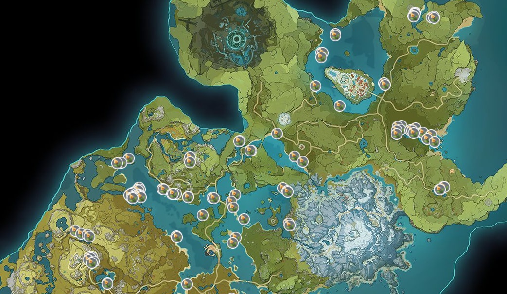 Интерактивная карта игры genshin impact