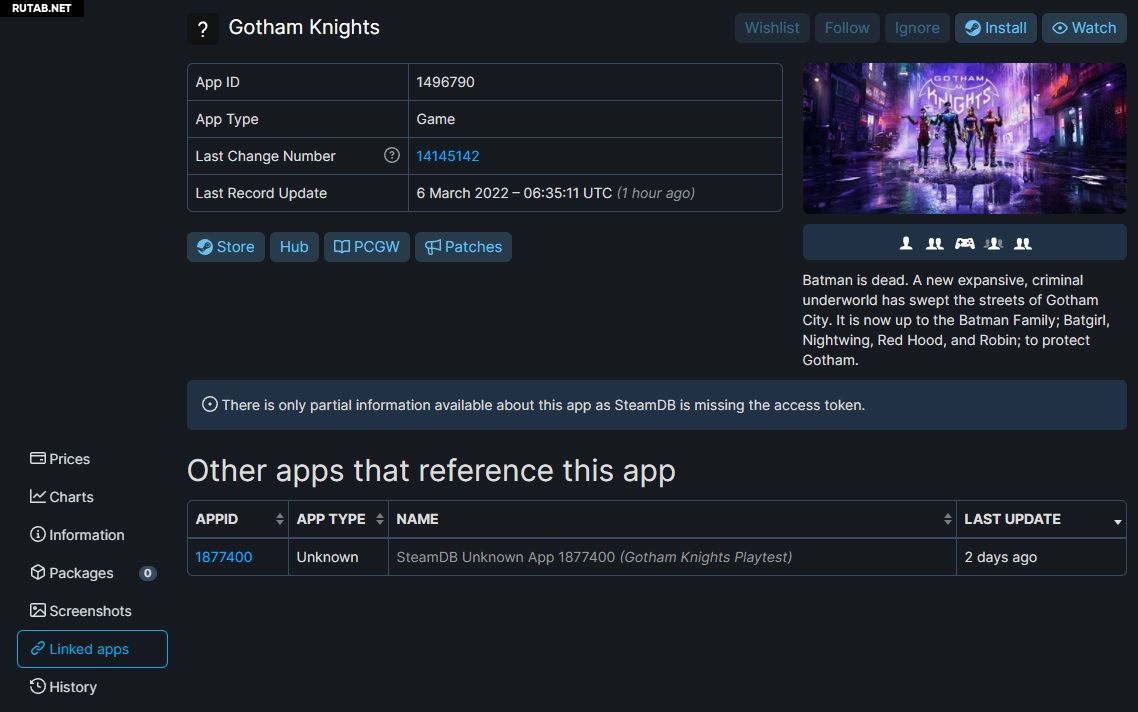 Тестовая версия Gotham Knights замечена в Steam