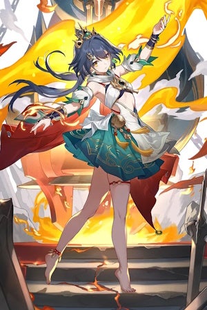 Cropped splash art of Yunli from Honkai Star Rail.