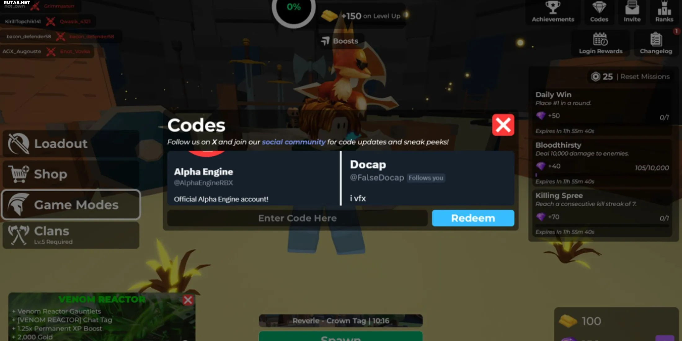 Roblox: Rampant Codes b / Гайды