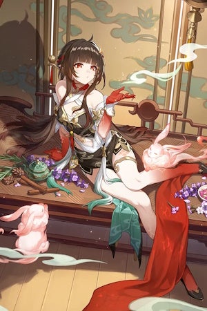 Cropped splash art of Lingsha from Honkai Star Rail.