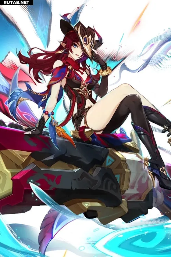 Cropped splash art of Chasca from Genshin Impact.