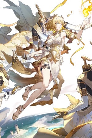 Cropped splash art of Aglaea in Honkai Star Rail.