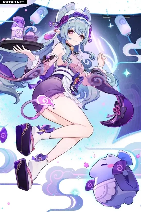 Cropped view of Mizuki's splash art in Genshin Impact.