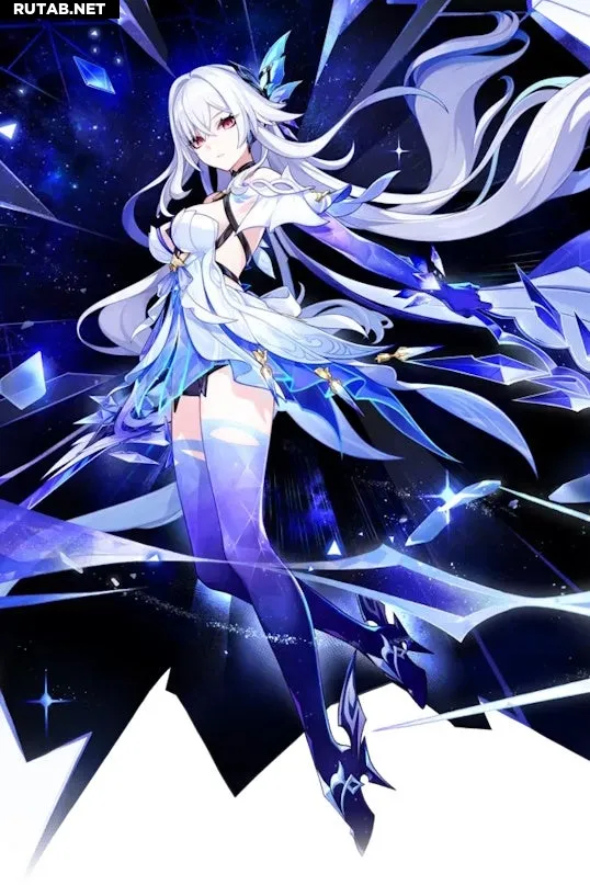 Cropped splash art of Skirk from Genshin Impact.