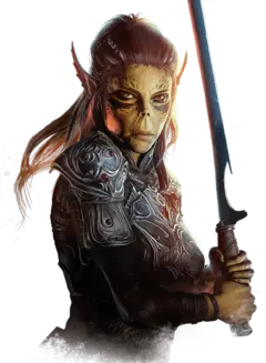 Cover artwork of Lae'zel from Baldur's Gate 3.