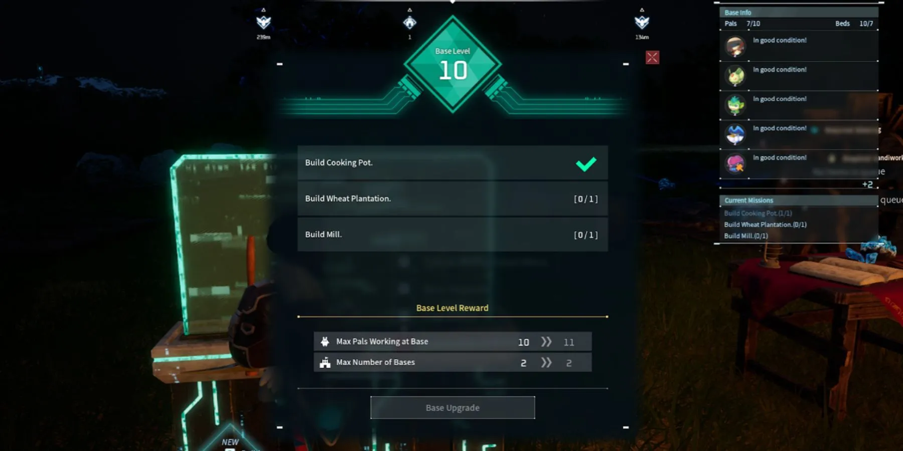 Palworld: все улучшения базы (требования и награды)