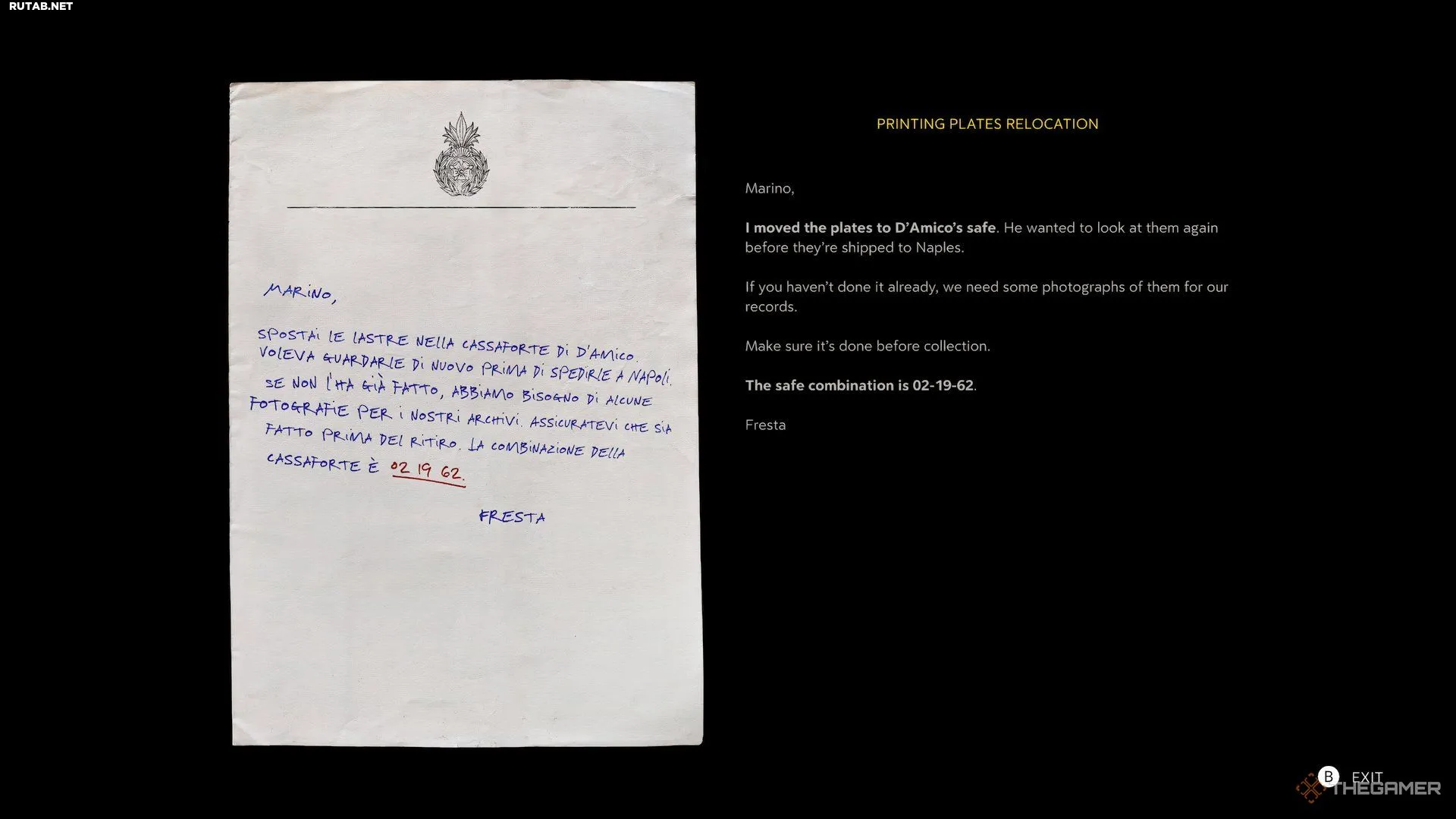 Записка о печатных формах в Mafia: Историческая родина