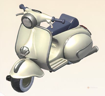 Белый мотоцикл