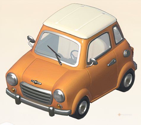 Жёлтый седан