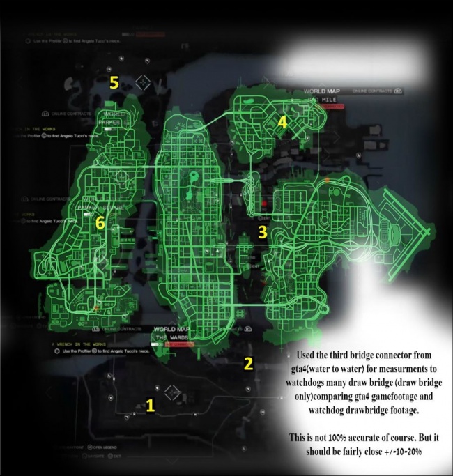 Сравнение карт: Watch Dogs vs GTA 4