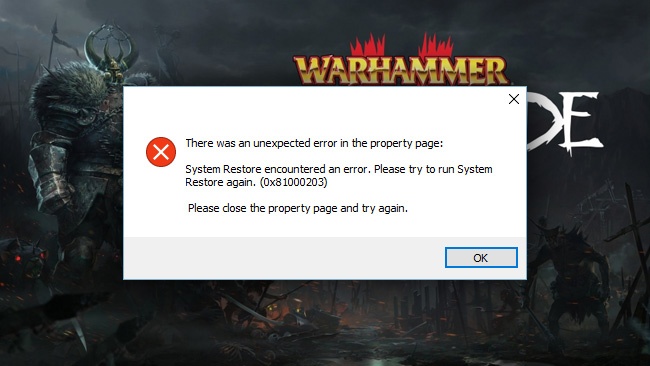 Ошибка Warhammer: Vermintide 2