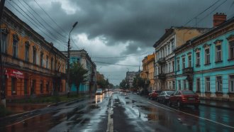 Крупный град обрушился на Симферополь