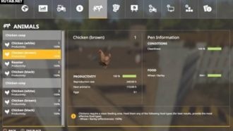 Разведение кур в Farming Simulator 19