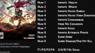 Коды и трейнеры Darksiders 3