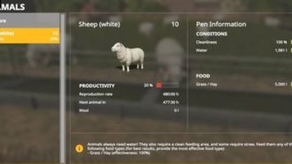 Разведение овец в Farming Simulator 19