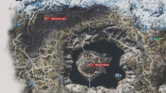 Карта важных мест в Days Gone (Крэтер-Лейк)