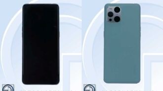 Изображения OPPO Find X3 показывают внешний вид спереди и сзади