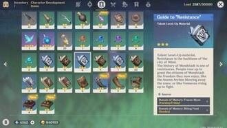 В файлах Genshin Impact найдены новые предметы для прокачки артефактов