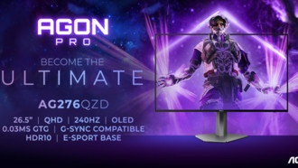 AOC представила монитор AGON AG276QZD: 26,5-дюймовая OLED-панель 2K, 240 Гц