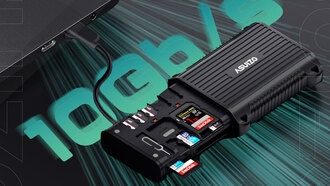 Картридер CAZE вмещает до 20 карт и обеспечивает скорость передачи данных до 300 МБ/с