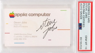 Визитная карточка Стива Джобса продана за более 180 тысяч долларов
