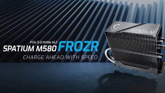MSI выпустила высокоскоростной NMVe-накопитель Spatium M580 Frozr