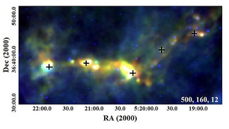 Ученые исследуют три области звездообразования и идентифицируют сотни молодых звездных объектов