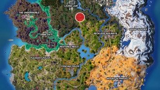 Fortnite — Местоположение возле снега, где люди закапывают вкусные кости