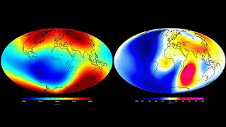 Изменяющееся магнитное поле Земли мешает навигации на спутниках, самолетах, кораблях и автомобилях
