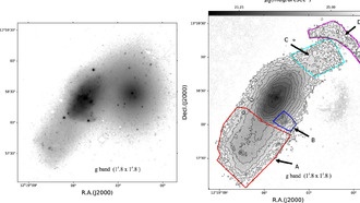 Исследование раскрывает влияние слияний на звездообразование в карликовых галактиках