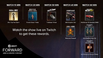 Объявлены Twitch Drops Ubisoft Forward 2024