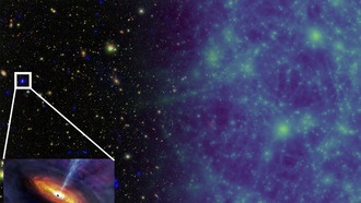 Моделирование отслеживает рост чёрных дыр на протяжении 12 млрд лет