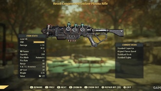 Fallout 76: как получить плазменную винтовку Анклава (и где найти моды)