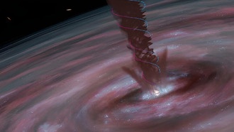 Сверхмассивная черная дыра, похоже, растет как молодая звезда