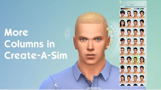 Как использовать больше столбцов в CAS в The Sims 4