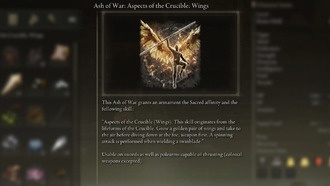 Как получить «Дар Горнила: крылья» в Shadow of the Erdtree (и что он делает)