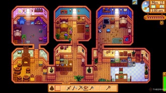 Что делает счастливый боббер в фиолетовых шортах в долине Стардью?