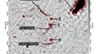 Наблюдения исследуют скопление галактик Abell S1136