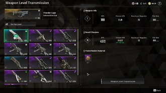 Как повысить уровень оружия в The First Descendant