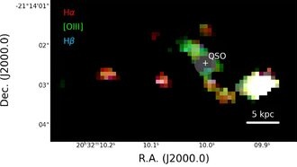 Уэбб запечатлел ошеломляющее слияние квазаров и галактик в далекой Вселенной