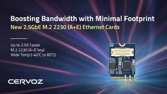 Cervoz представляет новую Ethernet-карту 2.5GbE M.2 2230 (A+E)