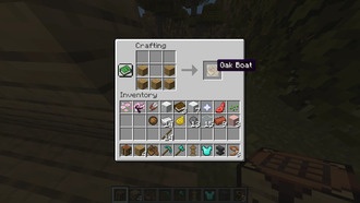 Как сделать лодку в Minecraft